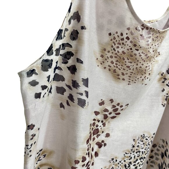 NEW Courtney Washington Women’s Linen Blend Leopard Print Tank Top 2X - Picture 7 of 8